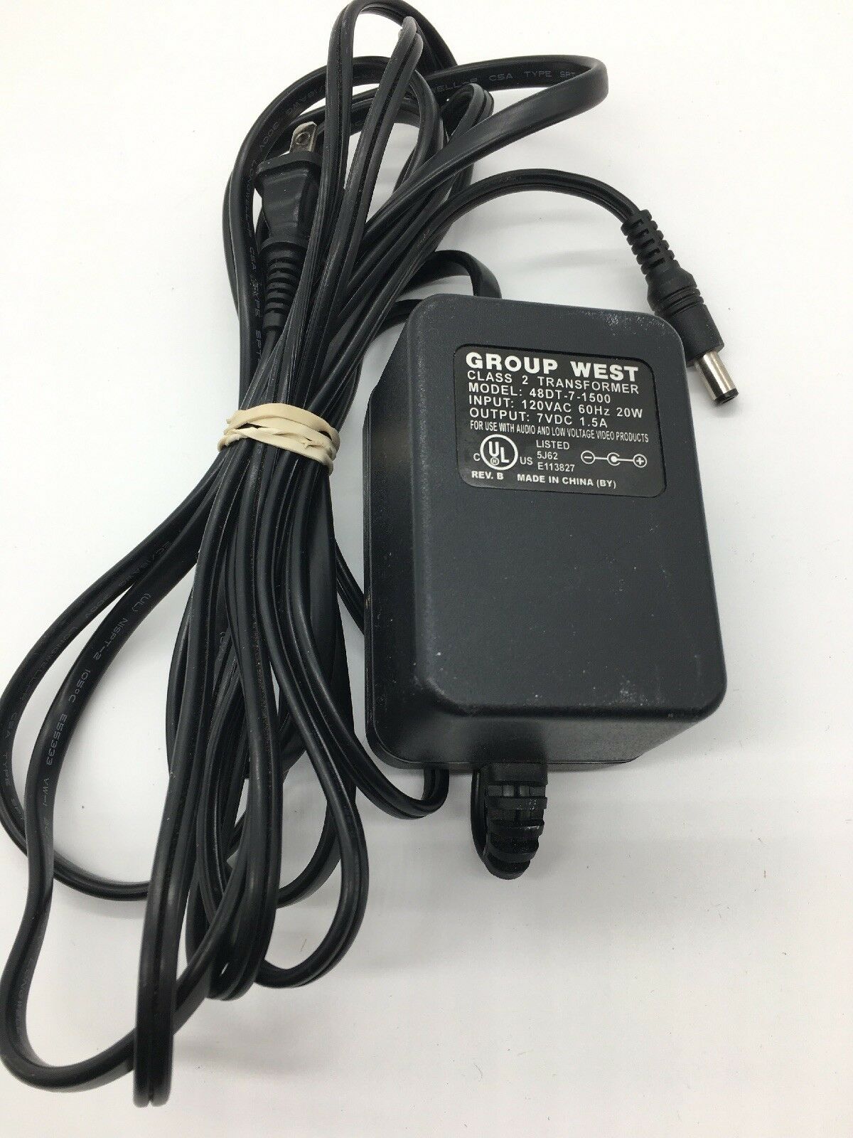 New Group West 7V 1.5A 48DT-7-1500 Class 2 Power Supply AC Adapter Charger